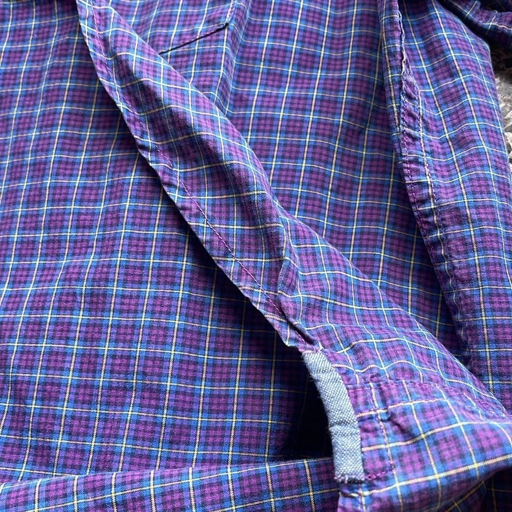 J. Crew  100%cotton shirt men’s‎ XL. (17-17.5) purple button-down long sleeve